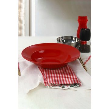 Keramika Delta Kırmızı 26 cm Makarna Tabağı