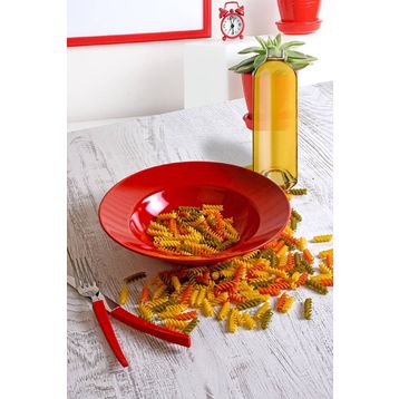 Keramika Delta Kırmızı 26 cm Makarna Tabağı