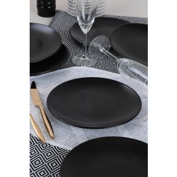 Keramika Ege 6 Adet 20 cm Siyah Pasta Tabağı