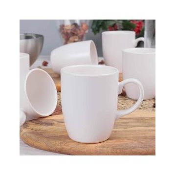 Keramika Mat Beyaz Bulut 9 cm 6'lı Kupa