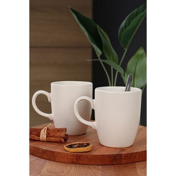 Keramika Mat Beyaz Bulut 9 cm 6'lı Kupa