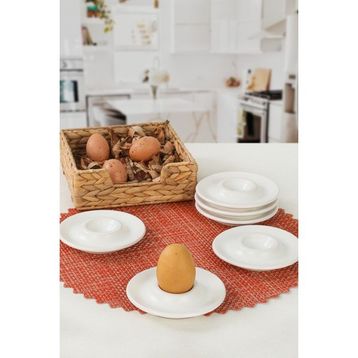 Keramika Mat Beyaz Ege 13 cm 6 Adet Yumurtalık