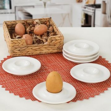 Keramika Mat Beyaz Ege 13 cm 6 Adet Yumurtalık