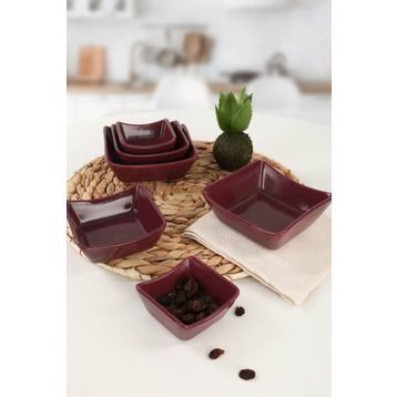 Keramika Mürdüm 6 Adet Sandal Çerezlik