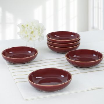 Keramika Mürdüm Halka 13 cm 6 Adet Çerezlik Sosluk