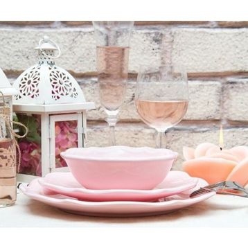 Keramika Romeo 24 Parça Açık Pembe Yemek Takımı