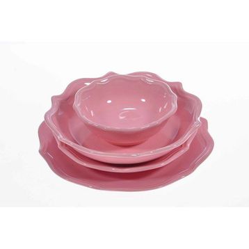 Keramika Romeo 24 Parça Açık Pembe Yemek Takımı
