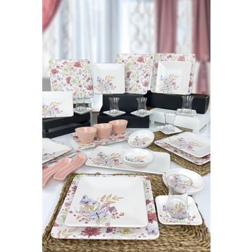 Keramika Siera Bahar Serisi 34 Parça 6 Kişilik Kahvaltı Takımı