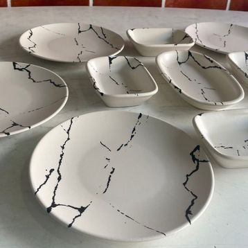 Keramika ST101106F021A0000000AZ10006 Bulut Parça 8 cm Mat Transparan Beyaz Kase