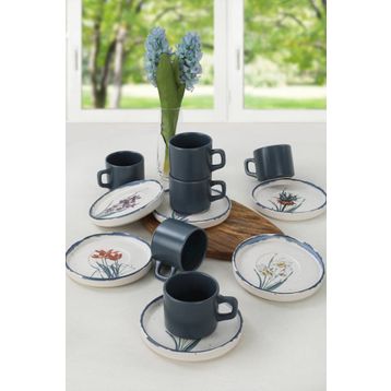 Keramika Stackable 12 Parça 6 Kişilik Çay Takımı