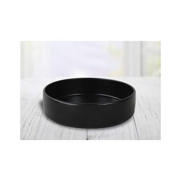 Keramika Stackable Mat Siyah 21 cm Yemek Tabağı