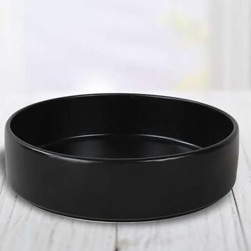 Keramika Stackable Mat Siyah 21 cm Yemek Tabağı