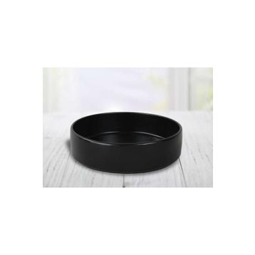 Keramika Stackable Mat Siyah 21 cm Yemek Tabağı