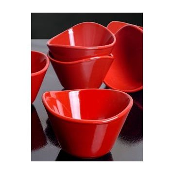 Keramika Tigela Kırmızı Bayrak 6'lı 11 CM Çerezlik