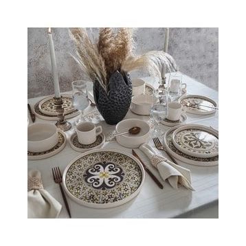 Keramika Timeless Stackable Brown 20 Parça 4 Kişilik Kahvaltı Takımı