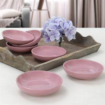 Keramika Violet Halka 13 cm 6 Adet Çerezlik Sosluk