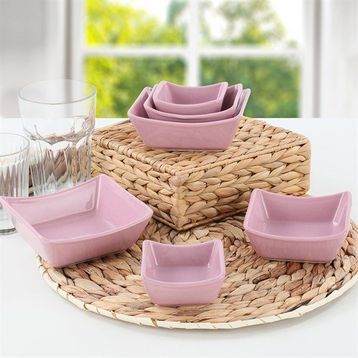 Keramika Violet Sandal 8 10 12 cm 6 Adet Çerezlik Sosluk