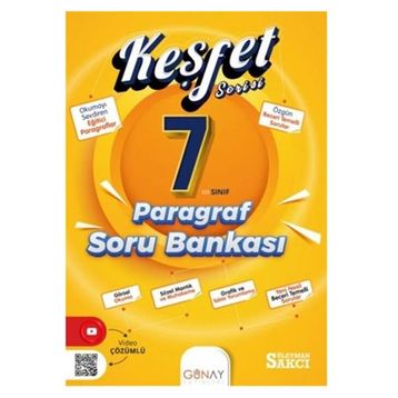 Keşfet Serisi 7. Sınıf Paragraf Soru Bankası - Günay Yayınları