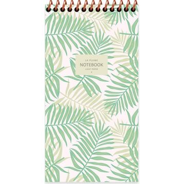 Keskin Color 10x19 cm La Plume Leaves Yeşil Çizgili Bloknot
