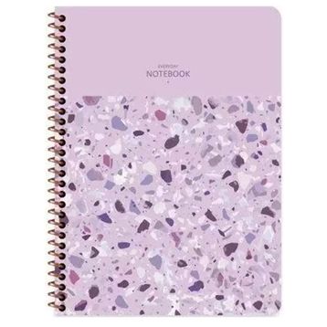 Keskin Color 16.5x22.5 cm 80 Yaprak Çizgili PP Kapak Terrazzo Spiralli Defter