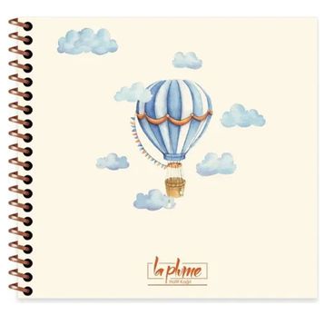 Keskin Color 16x15 Çizgili La Plume Balloon - Mavi Defter