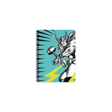 Keskin Color 16x22 cm Çizgisiz Marvel Karton Kapak Telli Defter 80 Yaprak 60 gr Beyaz Sayfa Defter