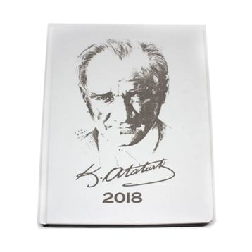 Keskin Color 17x24 Atatürk Beyaz Ciltli Ajanda