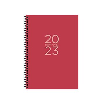 Keskin Color 2023 17x24 Kırmızı Günlük Spiralli Ajanda