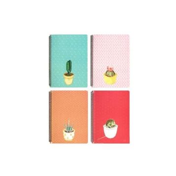 Keskin Color 20x28 cm 100 Yaprak Kareli Spriralli S Kap Saguaro Defter