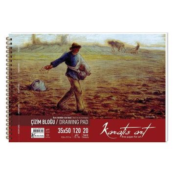 Keskin Color 482002-99 Karatis Art 120 gr 35x50 20 Yaprak Spiralli Çizim Blok Defter