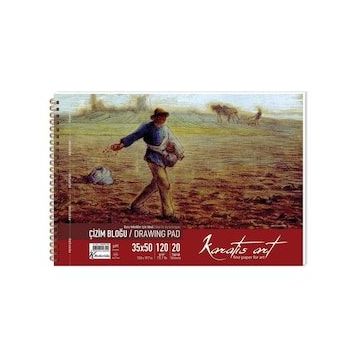 Keskin Color 482002-99 Karatis Art 120 gr 35x50 20 Yaprak Spiralli Çizim Blok Defter