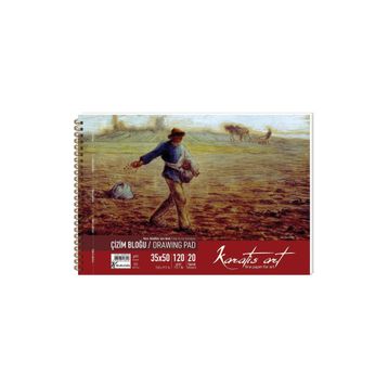 Keskin Color 482002-99 Karatis Art 120 gr 35x50 20 Yaprak Spiralli Çizim Blok Defter
