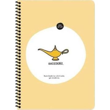 Keskin Color 500536-99 Hisli Şeyler Stickerli Hallederiz 6.5x22.5 cm 80 Yaprak Kareli Not Defteri
