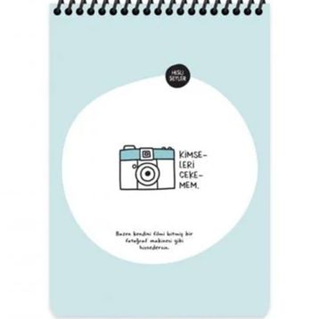 Keskin Color A5 80 Yaprak Hisli Şeyler "Kimseleri Çekemem" Çizgili Defter