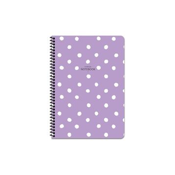 Keskin Color Çizgili 16x22 cm 80 Yaprak Plastik Kapak 60 gr Beyaz Sayfa Puantiye Telli Defter