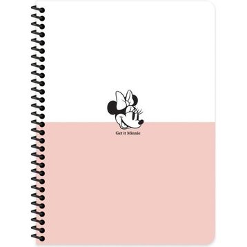 Keskin Color Disney Get It Minnie Çizgili Defter 16,5X22,5 80 Yaprak - Beyaz - Pembe Defter