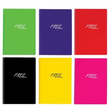 Keskin Color Free Spiralli Plastik Kapak Çizgili A4 160 Yaprak Defter