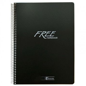 Keskin Color Free Spiralli Plastik Kapak Çizgisiz A4 100 Yaprak Defter