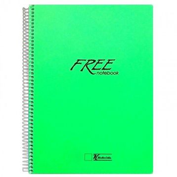 Keskin Color Free Spiralli Plastik Kapak Çizgisiz A4 100 Yaprak Defter