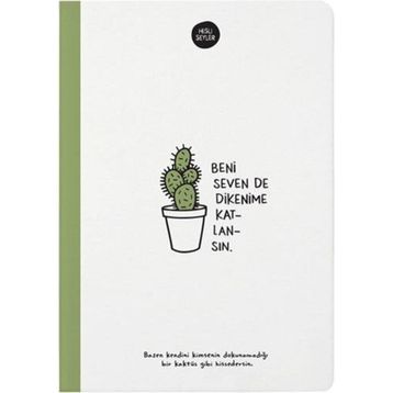 Keskin Color Hisli Şeyler Beni Seven Dikenime Katlansın Çizgili Defter