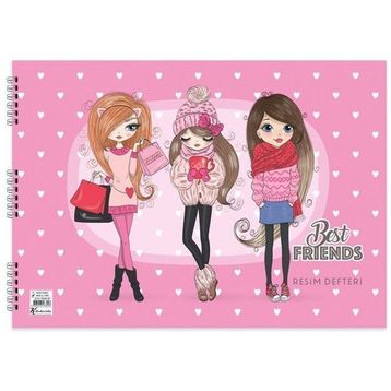 Keskin Color Keskin 25*35 15 Yp. Spiralli Best Friends Resim Defteri Resim Defteri