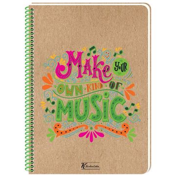 Keskin Color Kraft A4 100 Yp Doodles Sert Kapak Çizgili Spiralli Defter
