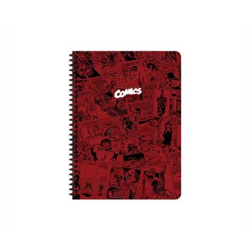 Keskin Color Marvel Spiralli Bordo Sert Kapak 100 Yaprak 17x24 cm Çizgili Defter