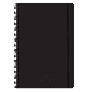 Keskin Color Premier Spiralli Siyah Sert Kapak 120 Yaprak 17x24 Çizgili Defter