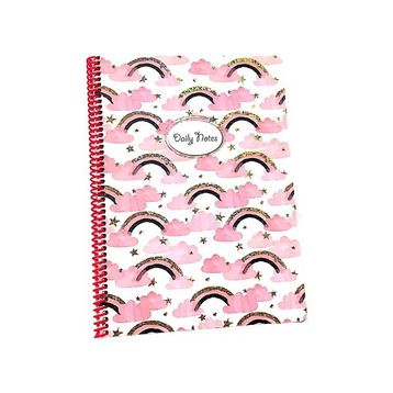 Keskin Color Princess Gökkuşağı Spiralli Karton Kapak 80 Yaprak 16,5X22,5 Çizgili - Renkli Defter