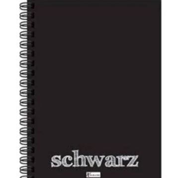 Keskin Color Siyah 14x20 cm 40 Yaprak Çizgisiz Plastik Kapak Schwarz Spiralli Defter