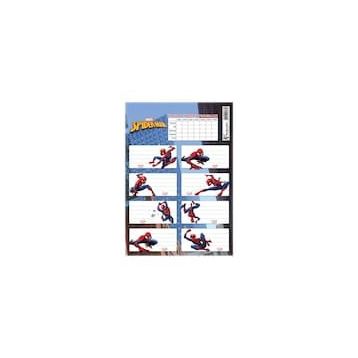 Keskin Color Spider Man Ders Proğramlı 3'lü Okul Etiketi