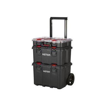 Keter 17210365 Pack N Stack Hart Modular System 3 Katlı Tekerlekli Takım Çantası