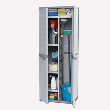 Keter Space 4 Raflı Çok Amaçlı 177x65x45 cm Gri Plastik Dolap