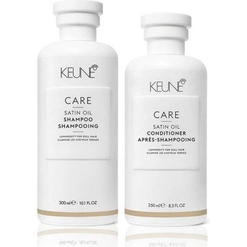 Keune Satin Oil 300 ml Şampuan + Satin Oil 250 ml Kuru Cansız Saçlara Özel Saç Kremi